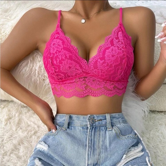 Other - Beautiful pink lace bralette size small